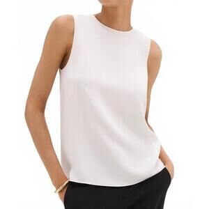 NEW THEORY straight shell top in ivory